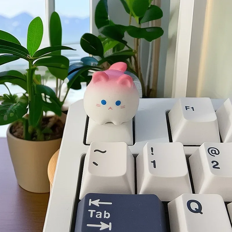 แมวน่ารักสุนัข Custom Keycap Artisan Key Caps MX สวิทช์เรซิ่น Keycaps สําหรับแป้นพิมพ์หมวก PC ของเล่นเครื่องประดับวันหยุดของขวัญ