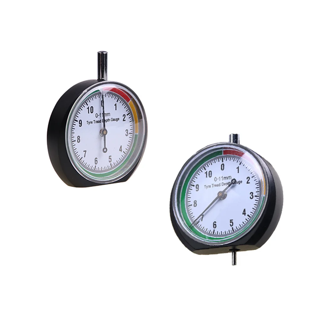 

2 Pcs Tire Tread Depth Gauge Stainless Steel Measuring Tool Lightweight Compact Precise Measurement Portable Car Depth