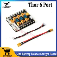 HGLRC Thor Pro 6 Port LIPO Balance Charger Board 40A XT60 XT30 Plug 2-6S LIPO Discharger for IMAX B6 ISDT Q6 Nano HOTA D6 Pro P6