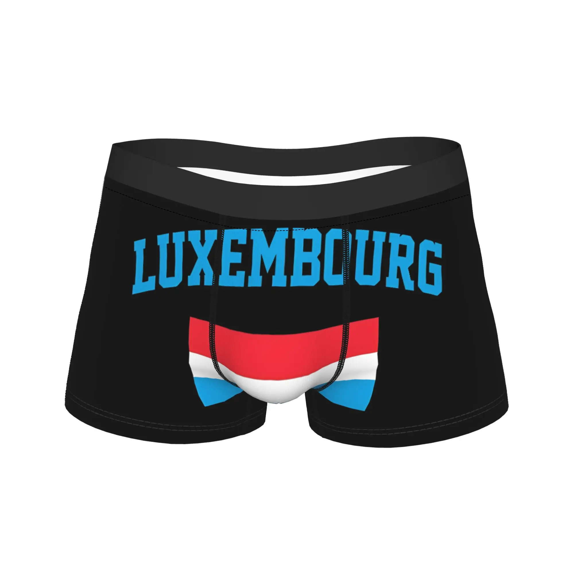 I Love Luxembourg Heart Flag Underwear  Custom DIY Boxer Shorts Hot Sale Man Panties Novelty Shorts Briefs Birthday Gift