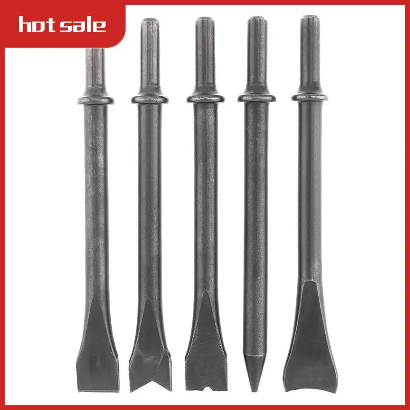 5Pcs/Lot Accessories Hard Steel Solid Long Air Chisel Impact Head Support Pneumatic Tool For Cutting / Rusting Removal