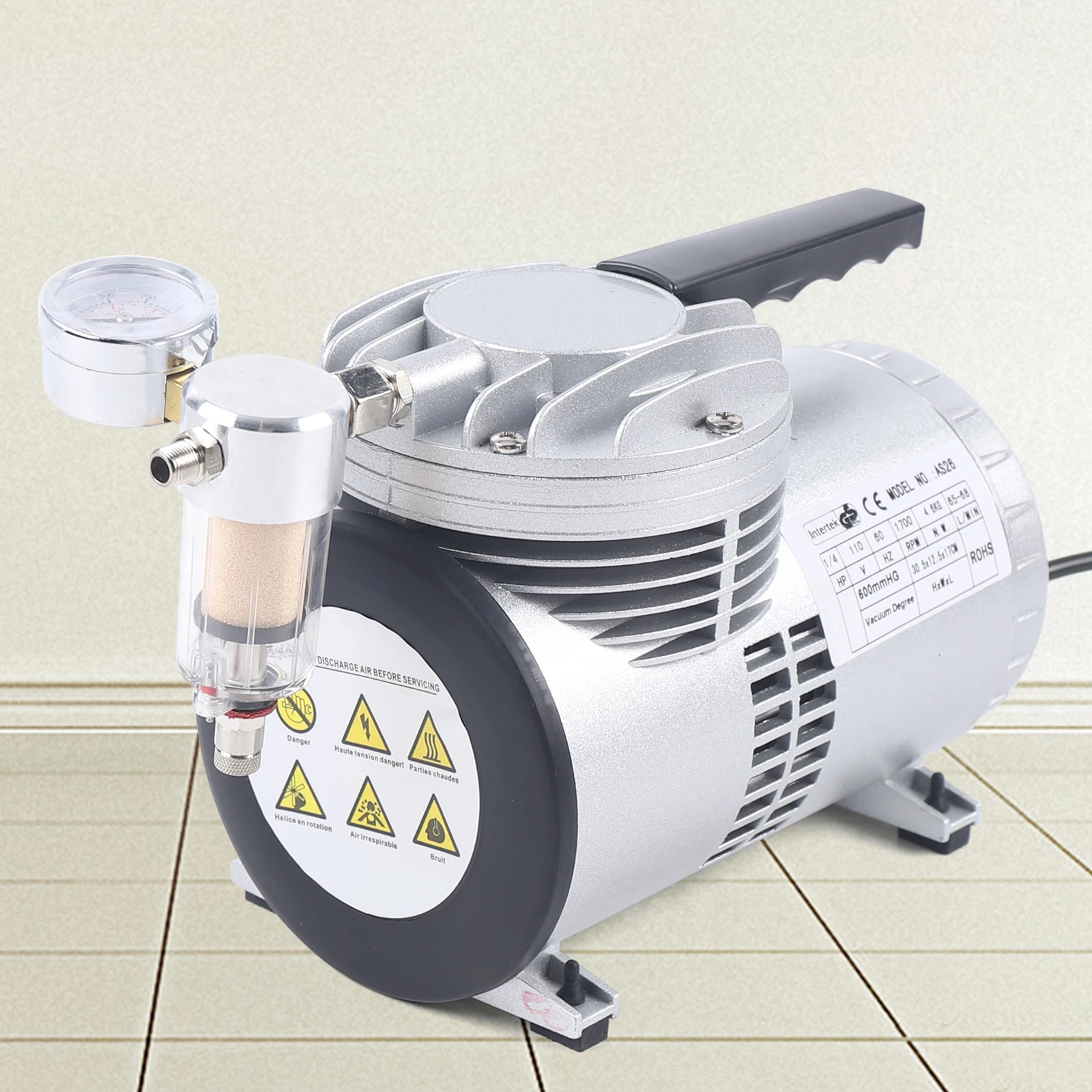 Oilless Diaphragm Vacuum Pump Industrial Small Oil Free Vacuum Suction Pump for Food Packaging