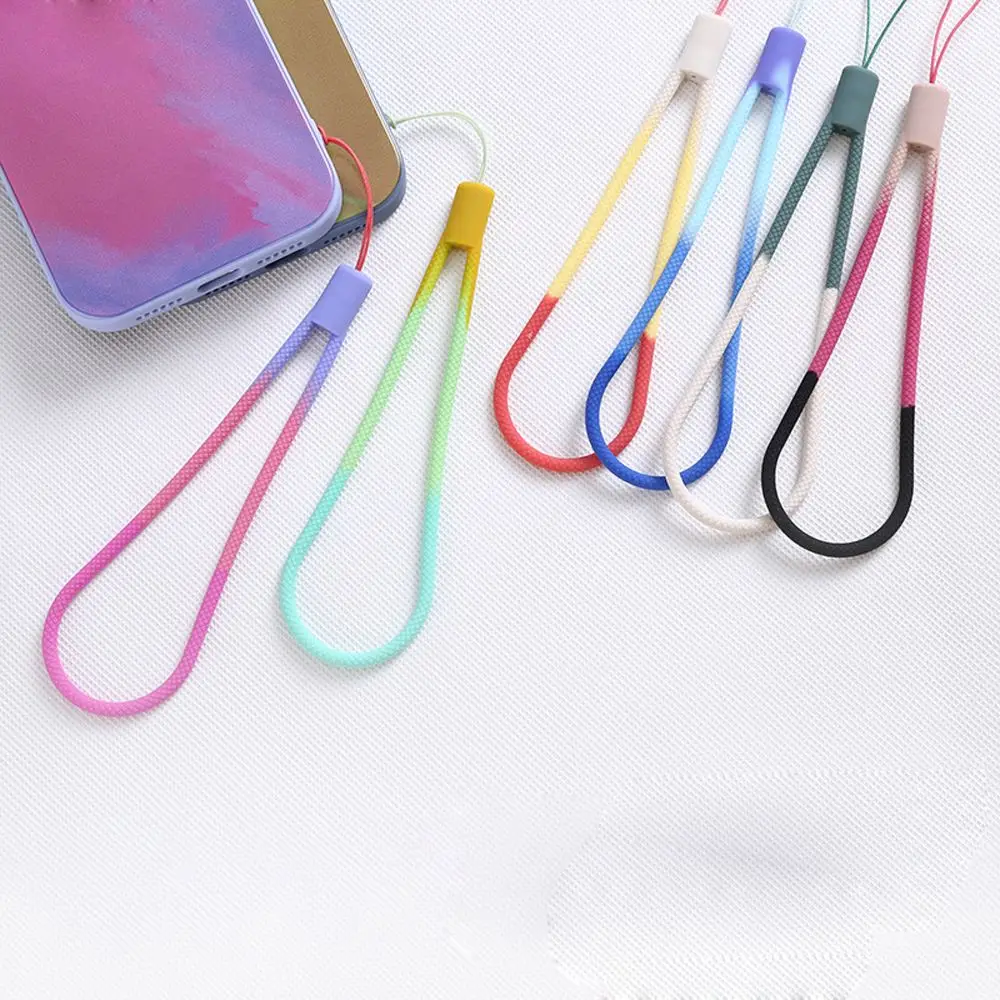 

Phone Lanyard Anti Lost Phone Charms Short Rope Wrist Hand Strap Watercolor Woven Pattern Phone Hanging Rope Mobile Phone Strap