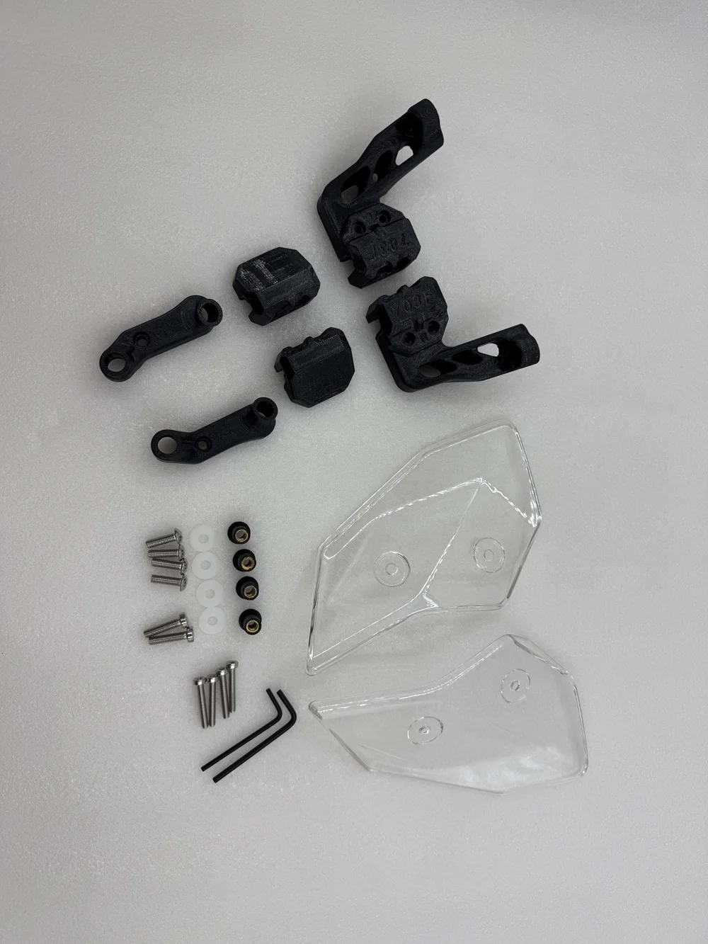 

For ZONTES 703F motorcycle side windshield, passenger widened windshield modification kit available in four colors