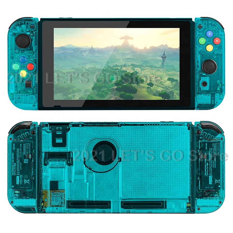 Nintendo Switch用の透明な紫のシェル,コンソール用のスペア