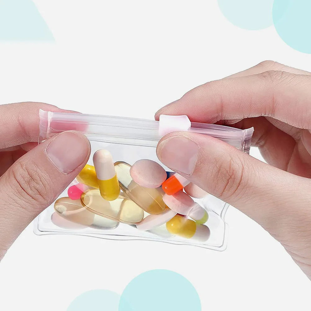 

20Pcs Pill Pouches for Medicine Small Sealing Bags Organize Tablets Jade Lightweight Moisture Proof Easy Carry Travel Essential