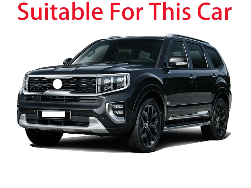 For Kia Mohave Borrego HM2 2019-2022 Car Accessories ABS Front Center Mesh Grille Grill Cover Radiator Strip Trim Decoration