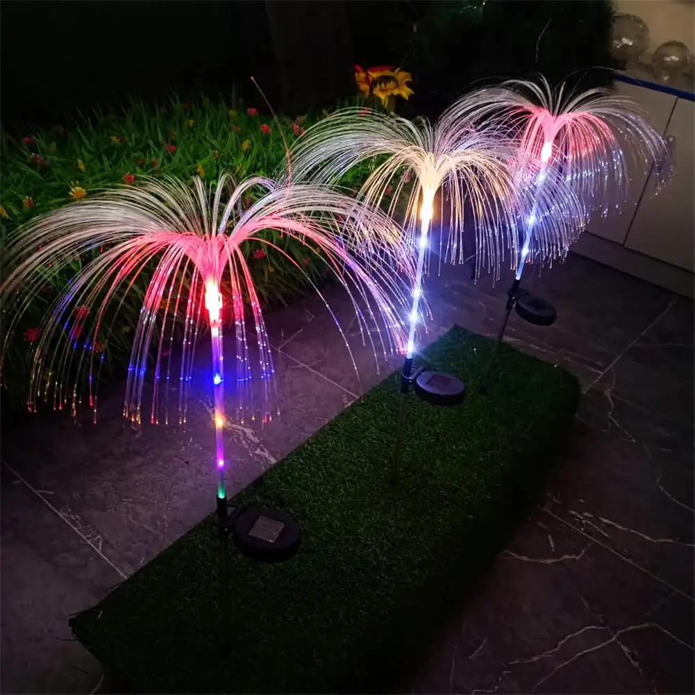 Imagem -02 - Solar Led Colorful Jellyfish Lamp Waterproof Atmosphere Light Outdoor Courtyard Garden Balcony Lawn Decoration Garden Lights