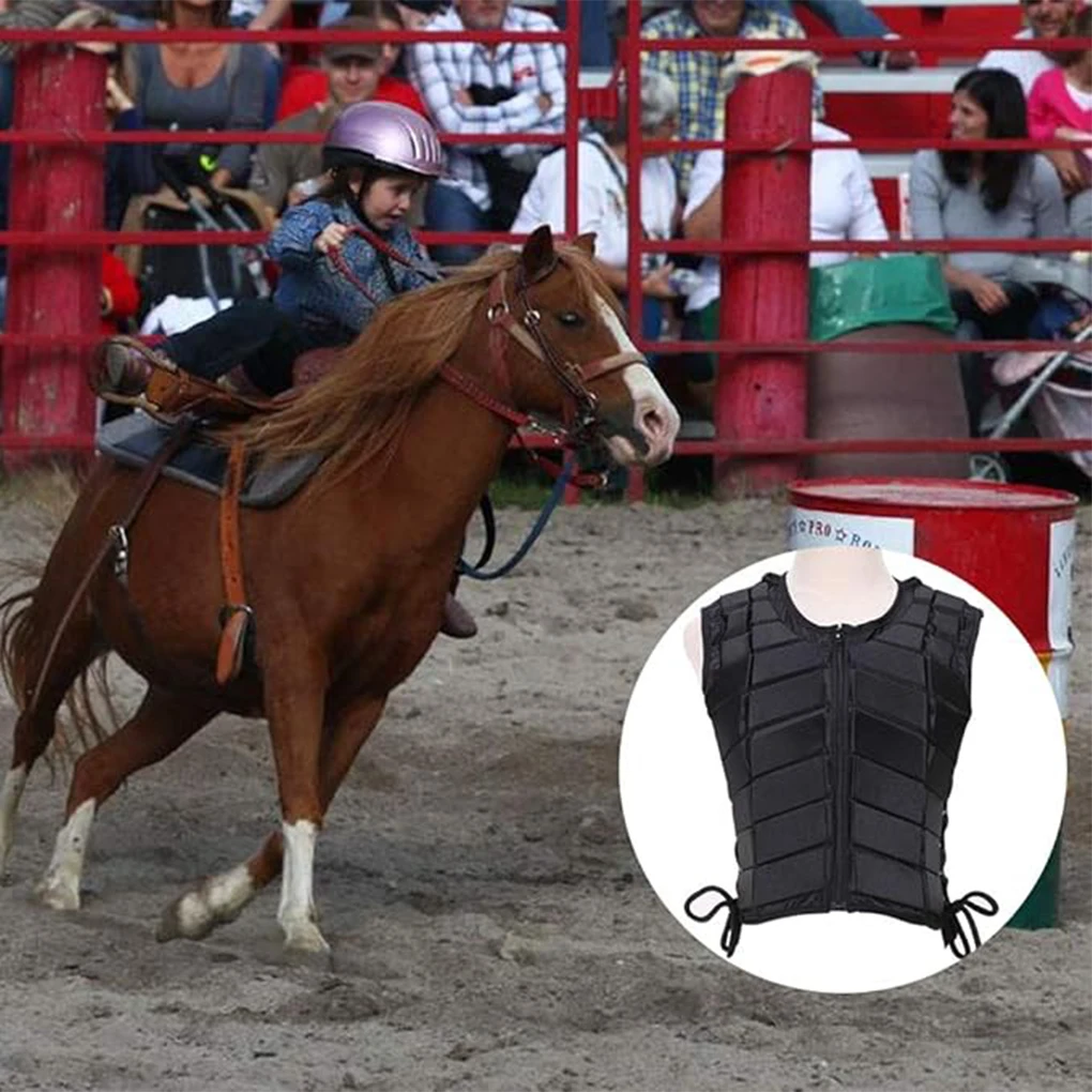 Black Lightweight And Portable Equestrian Vest For Any Adventure Safety Horse Riding Equestrian Vest