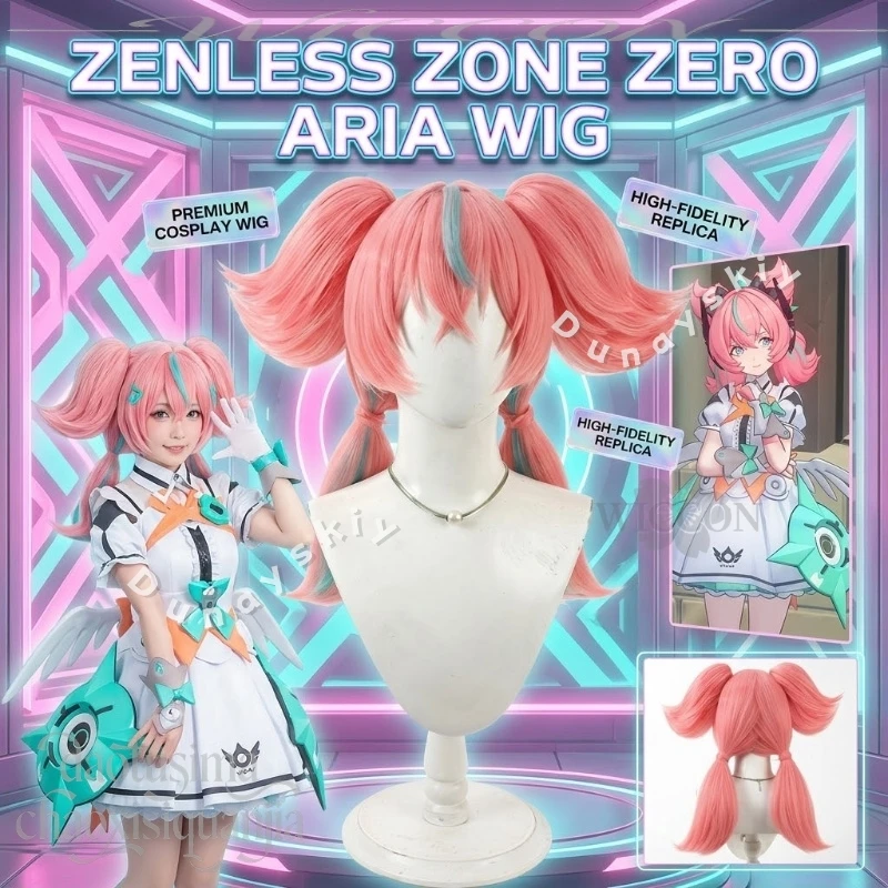

Idol Groups Aria Jirai Kei Girls Pink Four Ponytails Kawaii Wigs Fashion Y2K Synthetic Hair Cos Game Zenless Zone Zero Cosplay