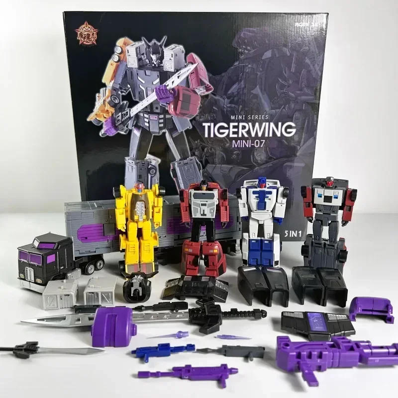 

Transformation 5IN1 MHZ MH-MINI-07 TOYS TIGERWING Motormaster Menasor Breakdown Wildrider Action Figure In Stock