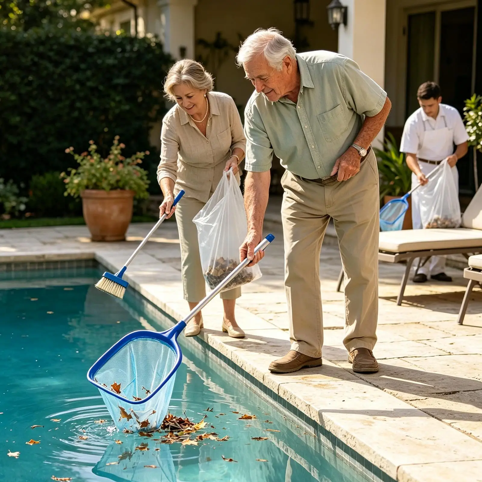 Pool Skimmer Net Filtration Water Cleaning Mesh Rake Portable Pond Skimmer Net For Garden Spa Patio Outdoor Pond Tub Backyard