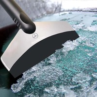 1Pcs Car Logo Snow Brush Cleaning Shovel Glass Ice Scraper Tool for Mercedes Benz AMG W212 W213 W205 W177 V177 W247 W176 GLC GLA