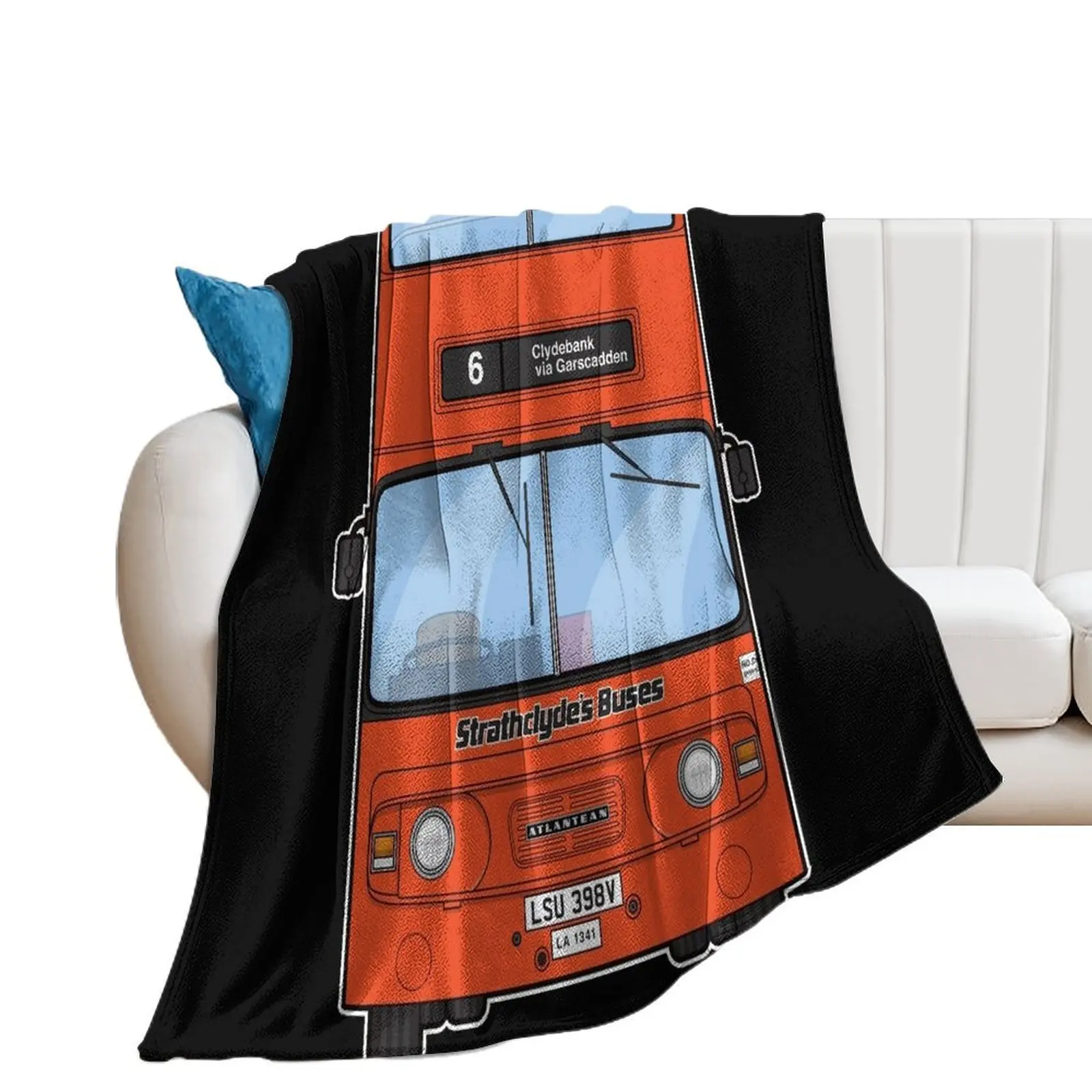 Strathclydes Buses Leyland Atlantean LA1341 Throw Blanket Tourist Blankets For Sofas heavy to sleep Blankets