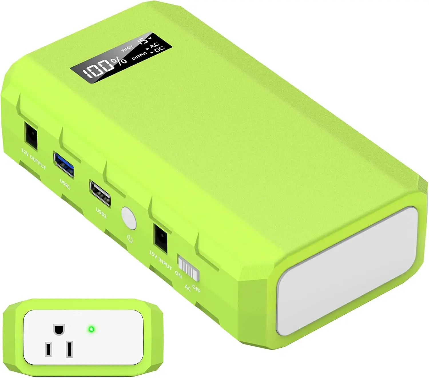 Portable Power Station with AC Outlet, 65W/110V, 24000mAh Battery for Outdoor Camping and Home Use