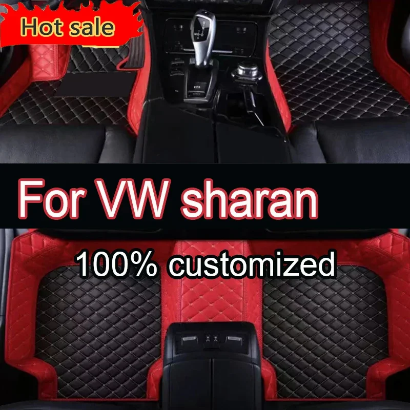 

Автомобильные коврики для VW Sharan Seven Seats 2012 2013, 2014, 2015, 2016, 2017, 2018, 2019, автомобильные подушечки для ног на заказ, автомобильные