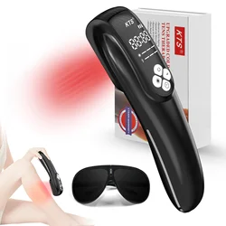 KTS Cold Laser Therapy Device 4X808nm wavelength Electrical Nerve Stimulation Device for Body Pain Relief&Joint/Muscle&Tissue