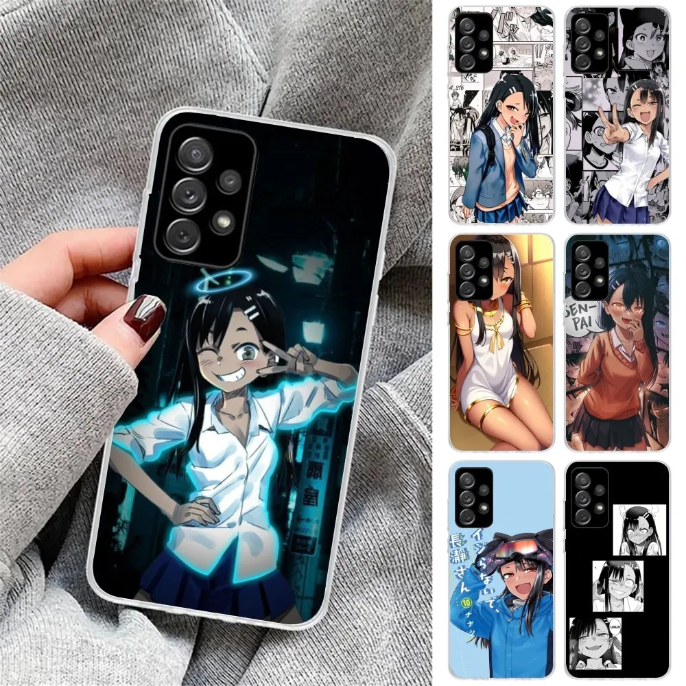 Anime Hayase Nagatoro Cell Phone Case for Samsung Galaxy S23 S22 S21 Plus Ultra A12 A32 A53 Clear Phone Cover Funda