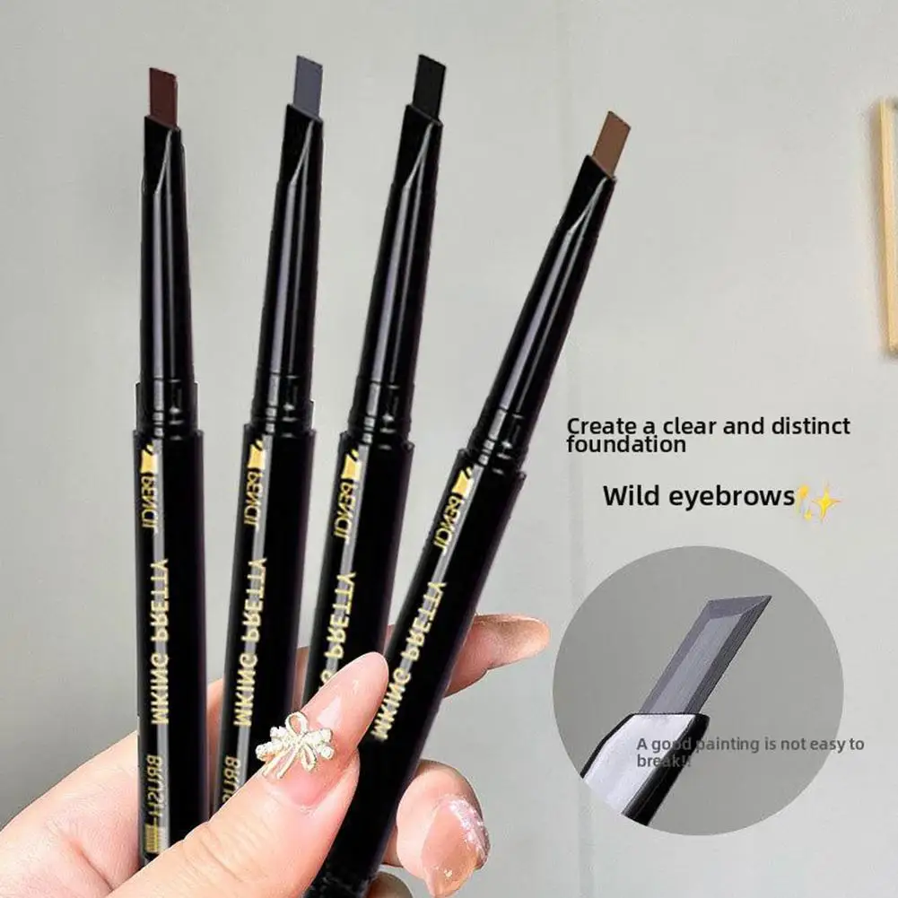 Double Eyebrow Pencil With Brush 360 Degree Rotation Tool Pen Waterproof Eyebrow Automatic Pen Makeup Eyebrow Women T8l8
