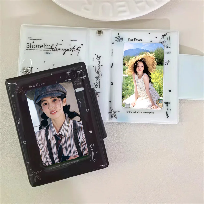 Kpop 3 Inch Photo Card Album Postcard Organizer Booklet Collector Card Album Photo Lomo Card Loose-leaf Folder Gift Collection