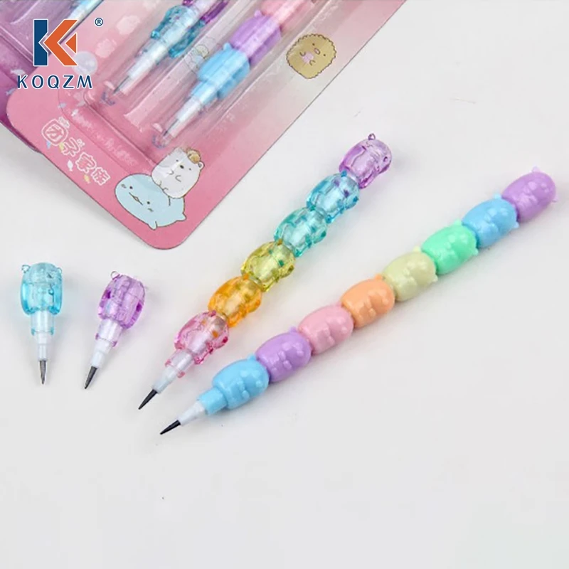 

2 шт./упаковка, механические карандаши с мультяшными животными