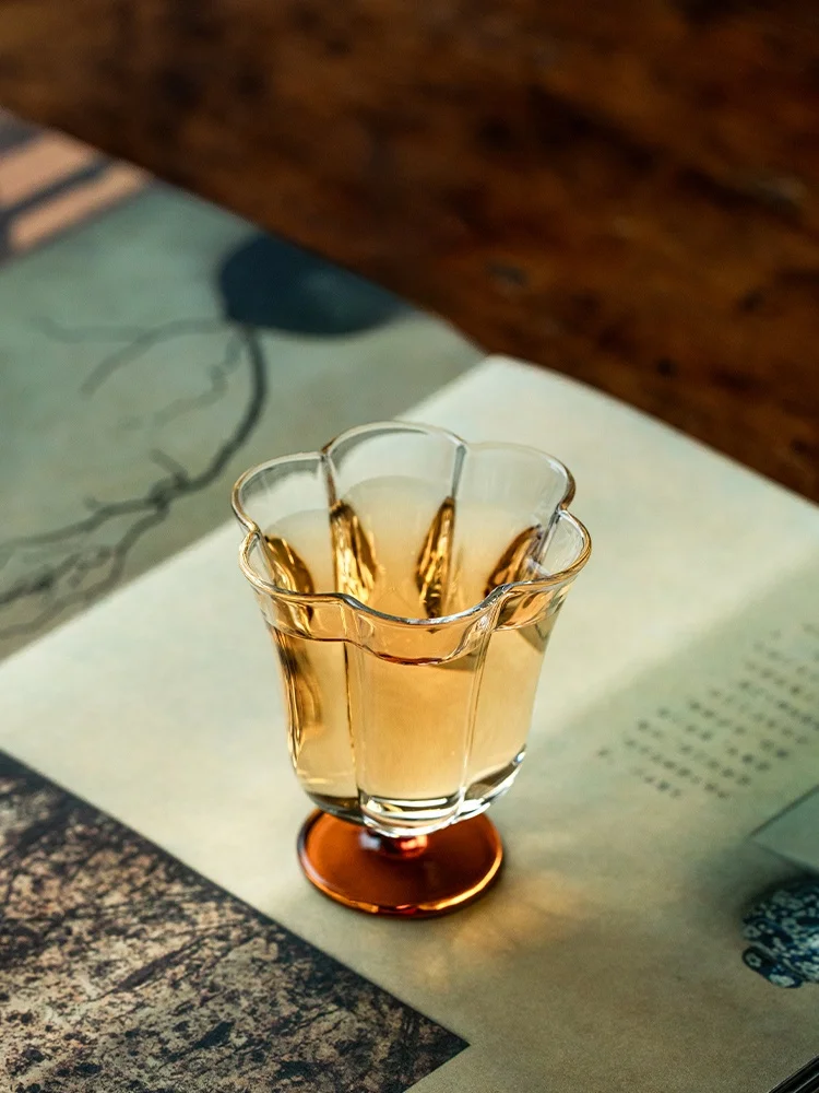 

Luoeng Glass Tea Cup Personal Single Cup for Men And Women Gongfu Tea Drinking High Borosilie Glass Heat Resistant Tea Set