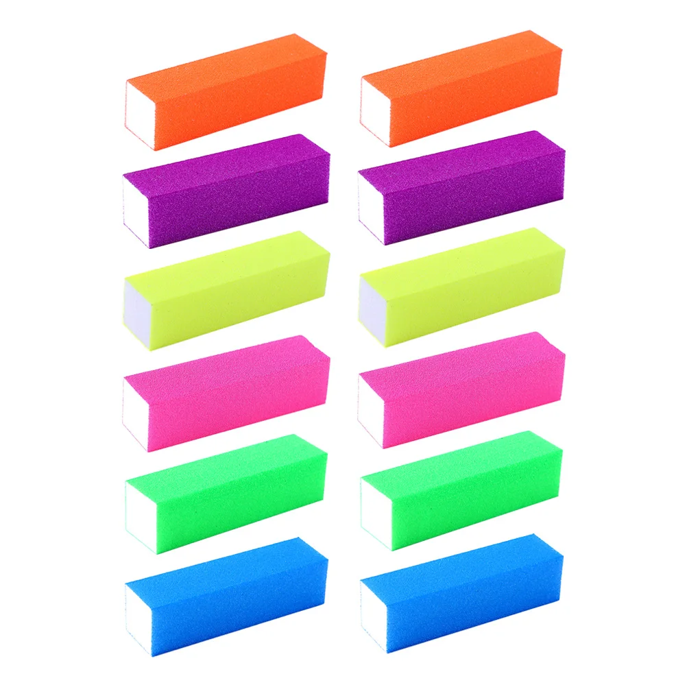 

12Pcs Manicure Sponge Buffers Multi-Use Nail Shaping Files for Home Salon Pedicure Nail Art Repairing Polishing Supplies