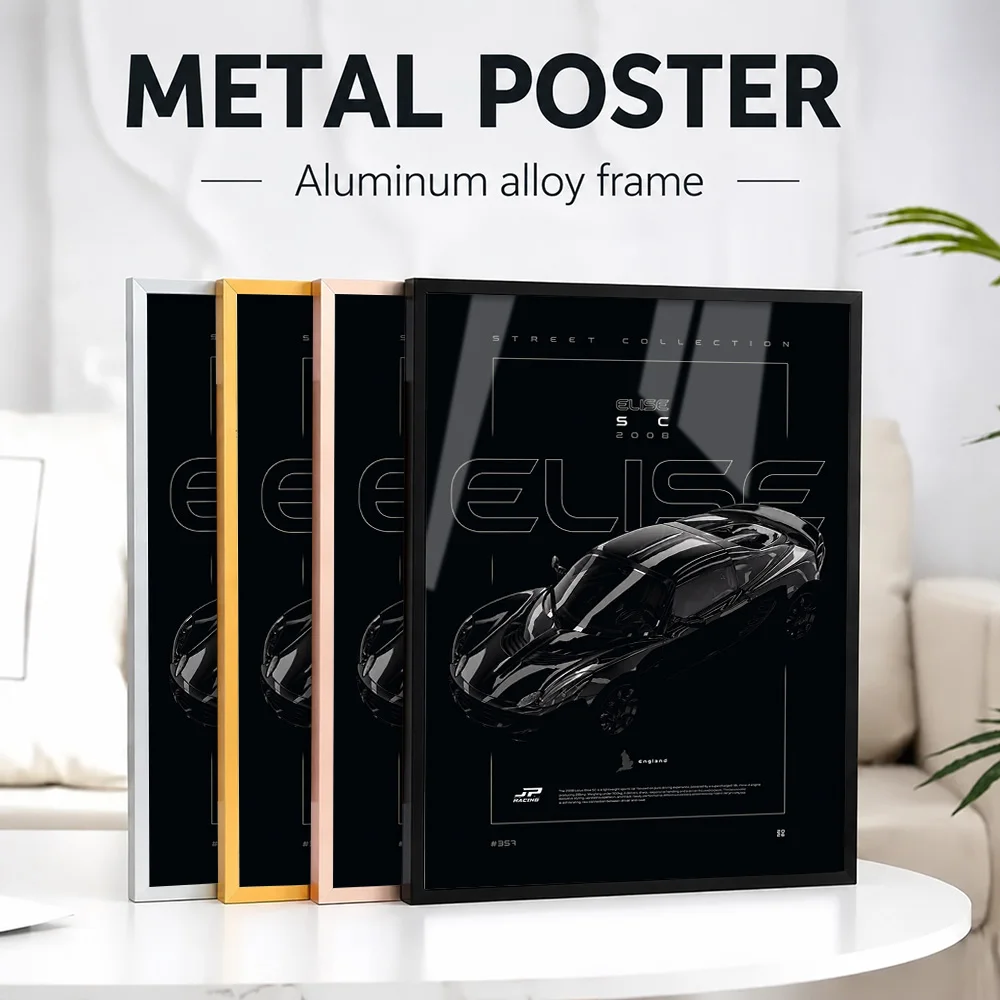 United Kingdom Elise SC 2008 Series Metal Poster With Aluminum Alloy Frame Customized Photo Modern Style Wall Art For Man Cave