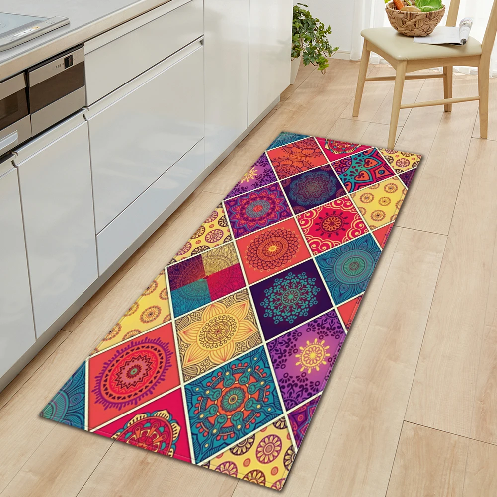 Kitchen Floor Mat Entrance Doormat House Living Room Bathroom Decor Carpet Hallway Bedroom Door Balcony Bath Non-Slip Foot Rug