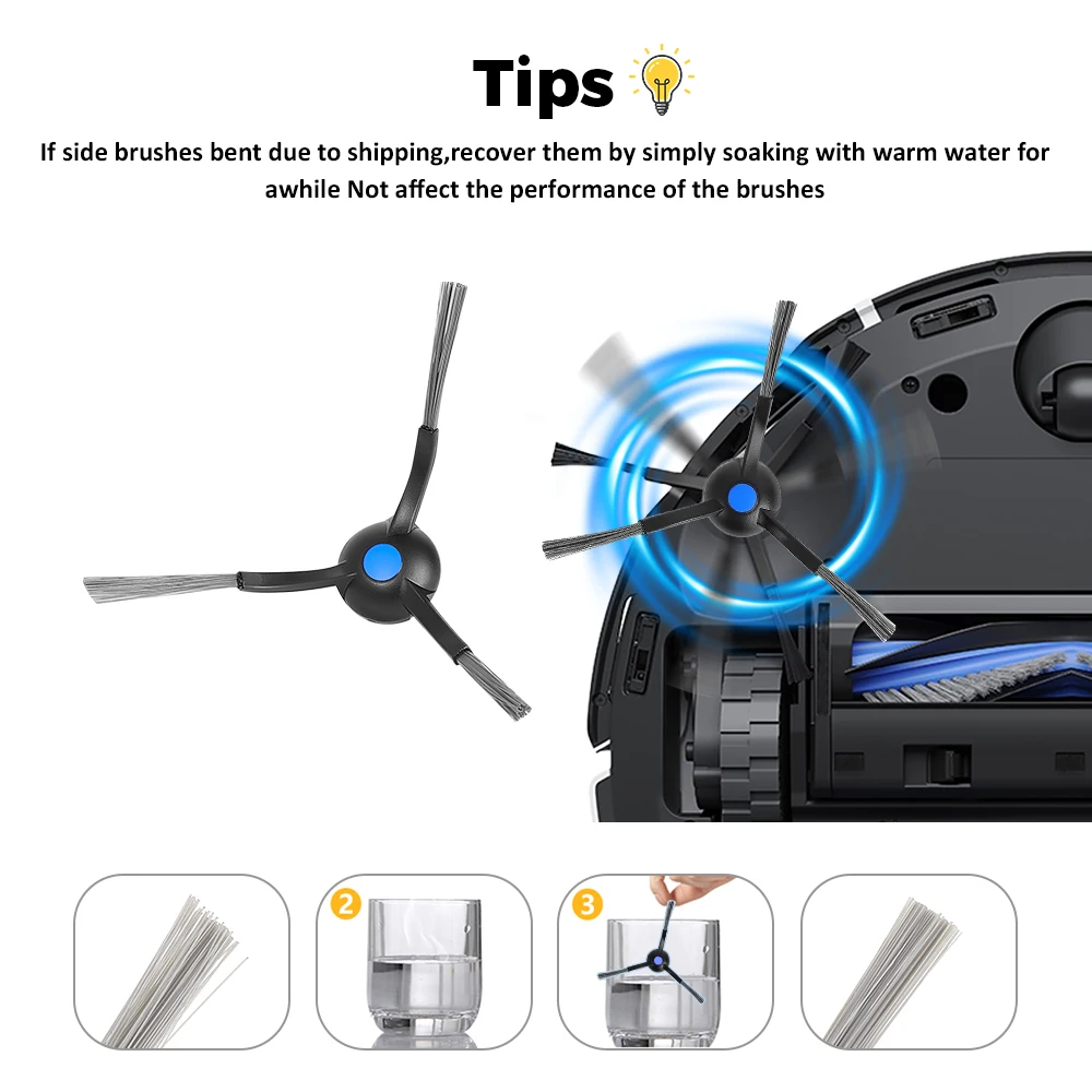 فرشاة جانبية لـ Ecovacs Deebot T30/T30PRO/T30 MAX/N20 PRO/N20 PLUS/T30S/T30 PRO Omni/T30S Combo/T30S AI جهاز آلي لتنظيف الأتربة #2