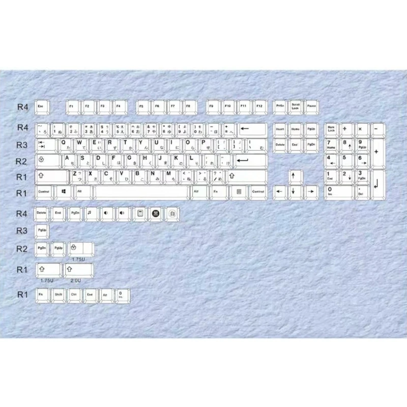 PBT 135 teclas Cherry Mecânico teclado substituição teclado tema branco