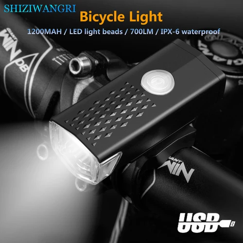 Imagen 2 del producto Luz delantera para bicicleta, linterna LED portátil de carga, resistente al agua, accesorios para ciclismo, 5 Juegos
