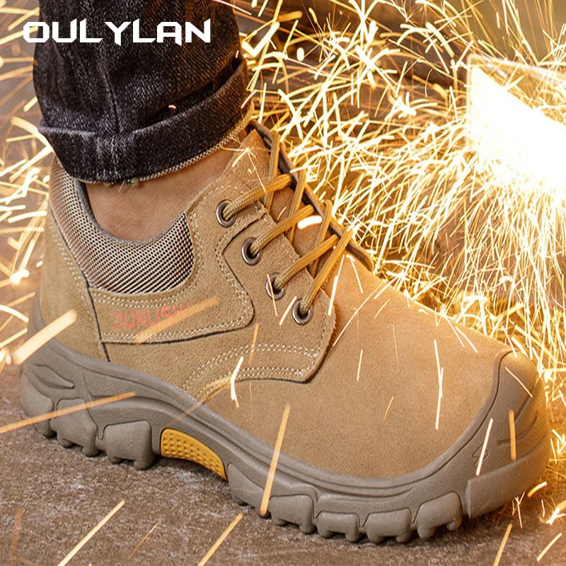 

Labor protection shoes for men, anti smashing and puncture steel, lightweight welding and anti scalding work shoes