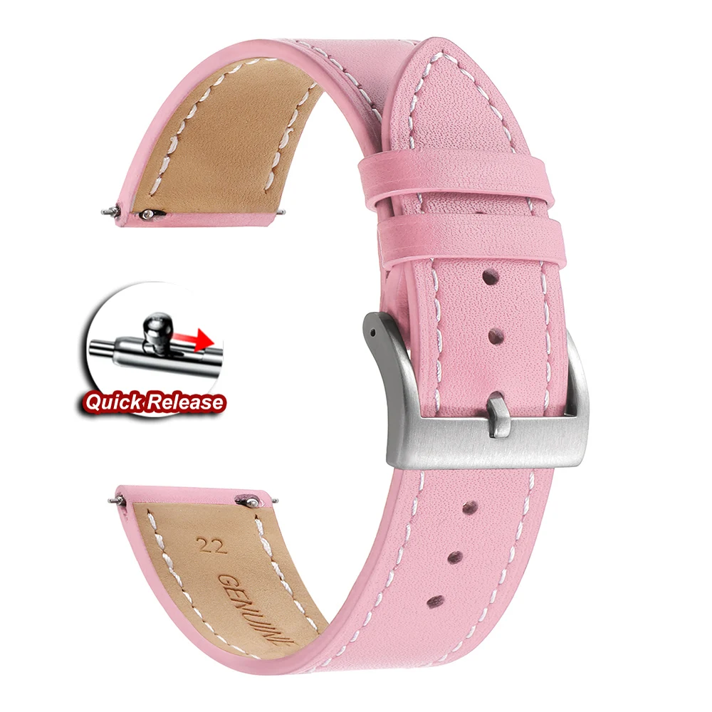 Schnellverschluss Vintage Leder-Uhrenarmband 18mm 20mm 22mm 24mm Genähtes Rindsleder-Armband für Omega Braunes Armband für Seiko