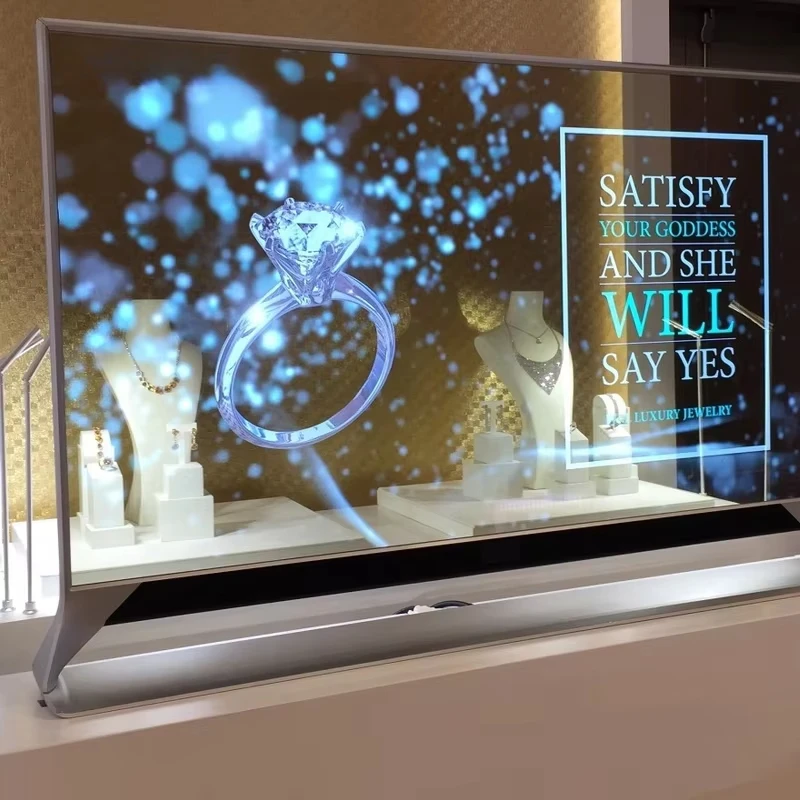 Transparenter Bildschirm Desktop Standing Digital Signage LG Smart TV Kreativer Touchscreen-Display-Monitor