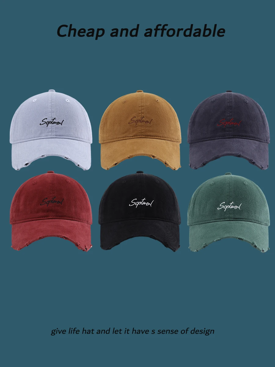 

Vintage Baseball Cap Fashion Versatile Sun Hat Wide Brim Face Slimming Couple Duckbill Cap