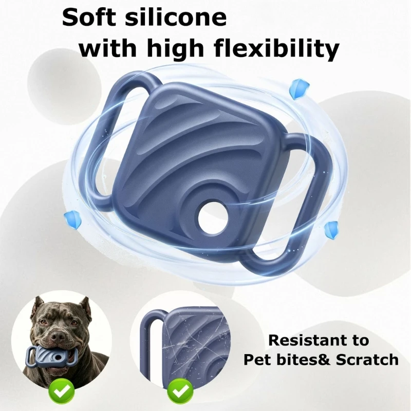 Pet Wear Device Sleeve with Silicone Collar Cover, Front Opening, Flexible Body, and Strap-Thread Design for Daily Use 896C