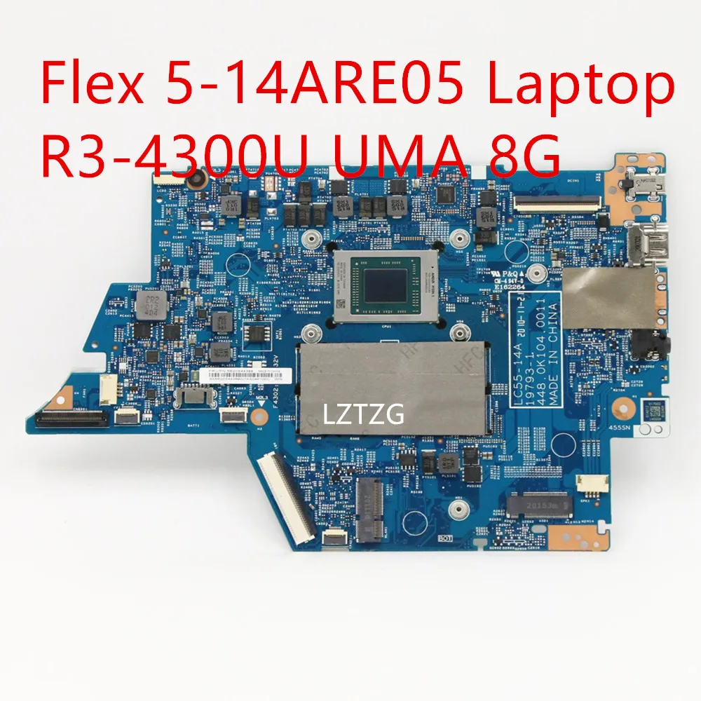 

Motherboard For Lenovo ideapad Flex 5-14ARE05 Laptop Mainboard R3-4300U UMA 8G 5B20S44389 5B21B44607