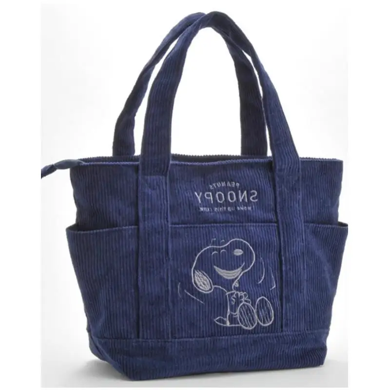 

Snoopy Cute Corduroy Tote Bag Casual and Versatile Student Large Capacity Handbag Japanese Autumn and Winter Shoulder Bag
