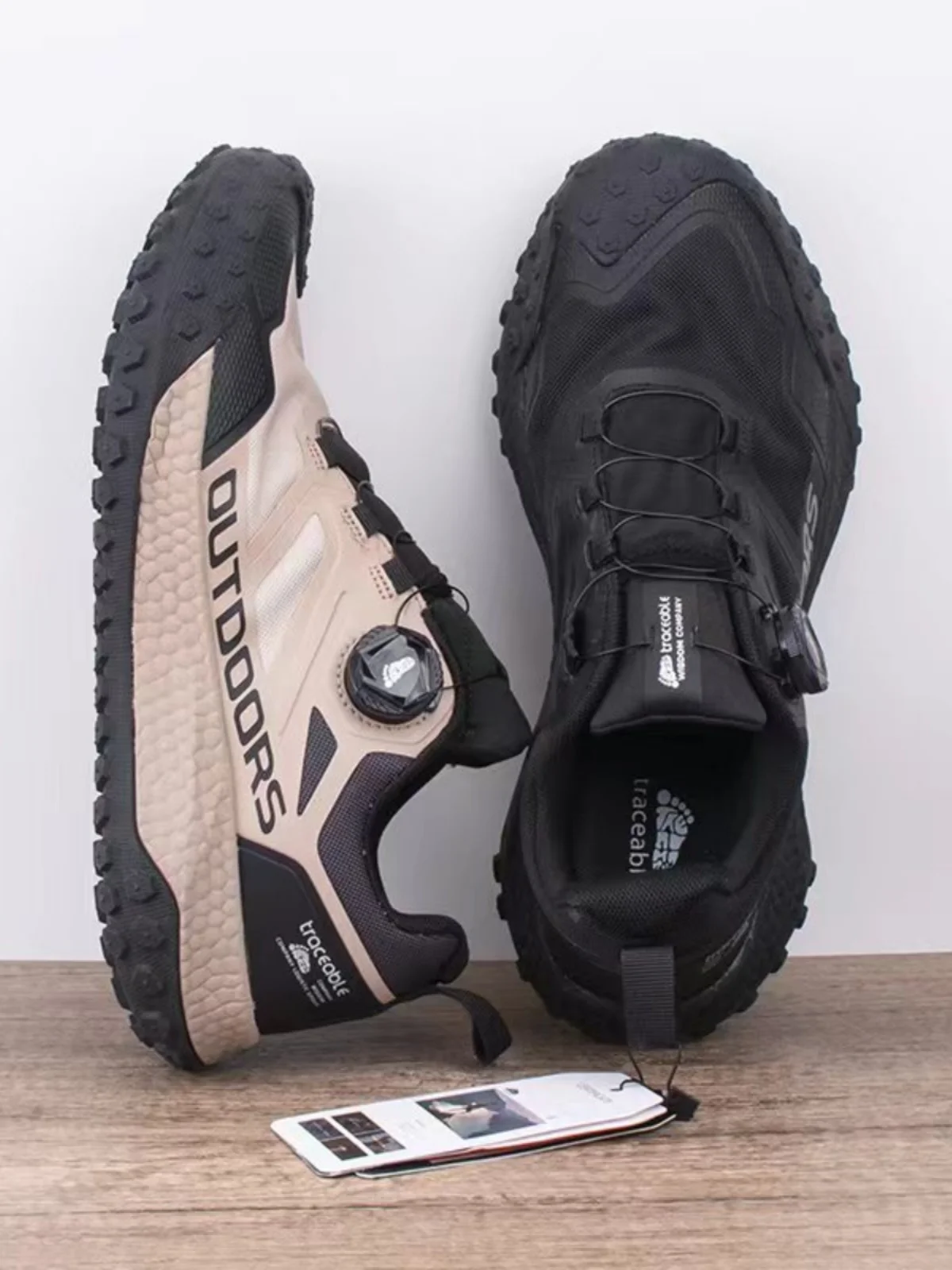 

Men's Breathable Waterproof Running oes Outdoor Mountain Climbing Sports Trail Running oes Comfortable Wide Fooed