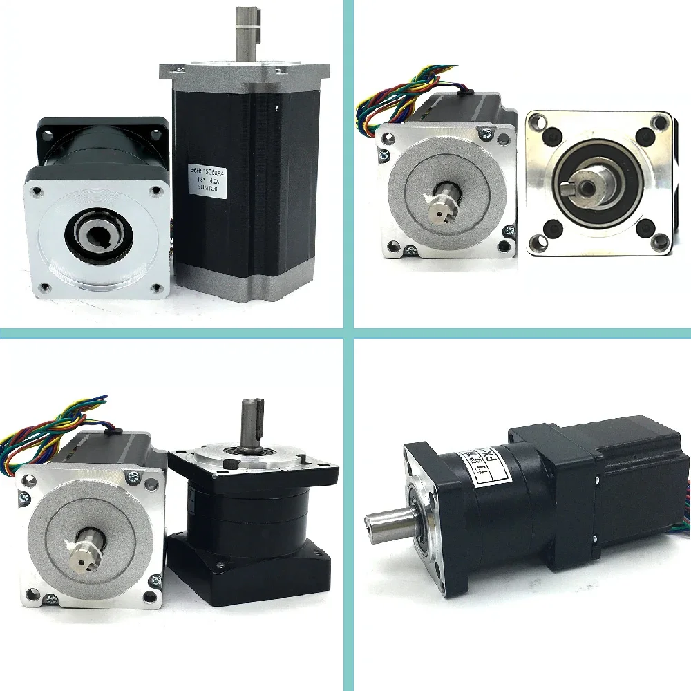 Nema34 Planet Reducer Motor set Ratio 3:1-216:1 Output 16mm Planetary Gearbox Gear 4.5/8.5/12Nm Nema34 Stepper Motor Drive CNC