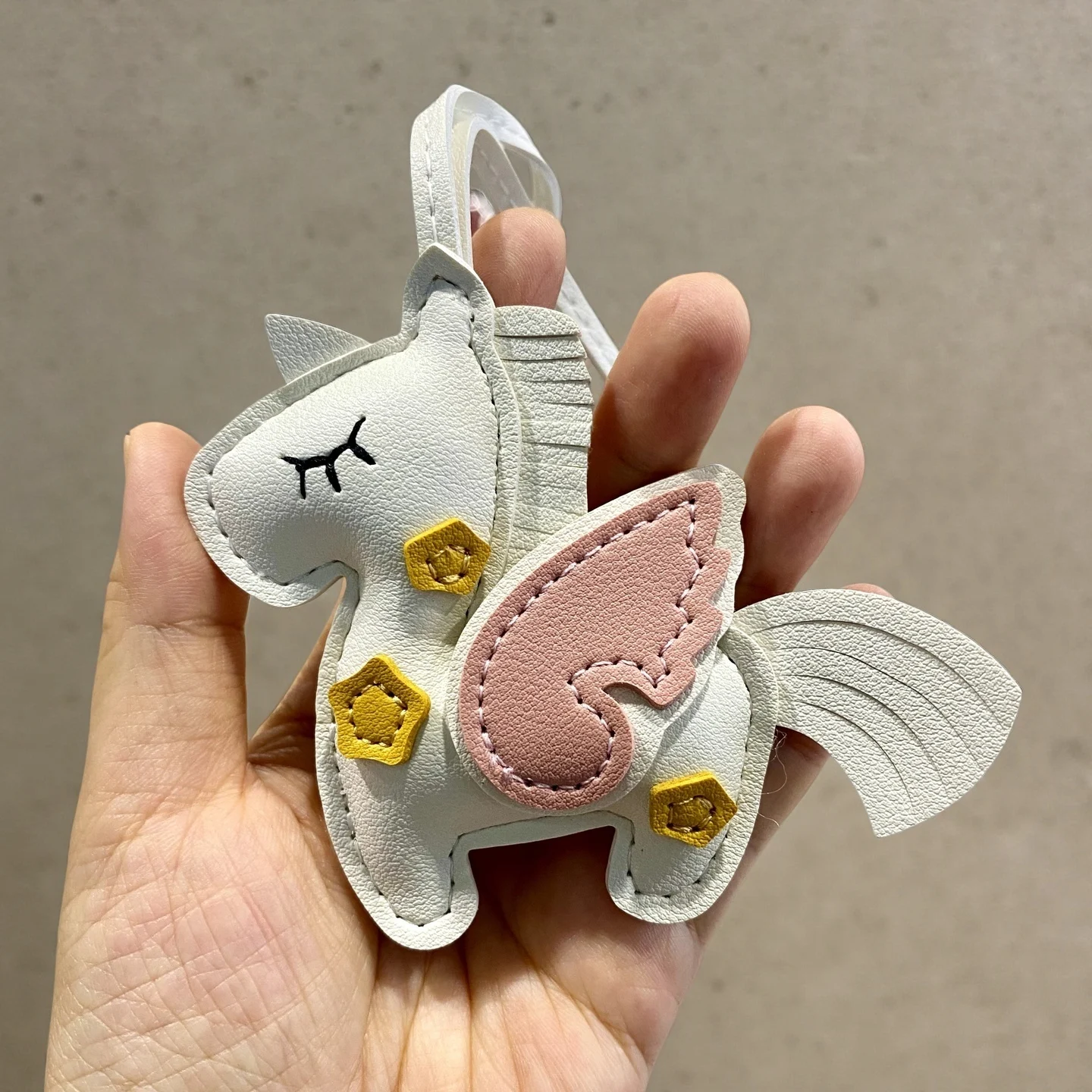 Handmade PU Leather Unicorn Keychain/Bag Charm/8 Enchanting Colors, Premium PU Leather, Exquisite Detail for Daily Joy & Gifting
