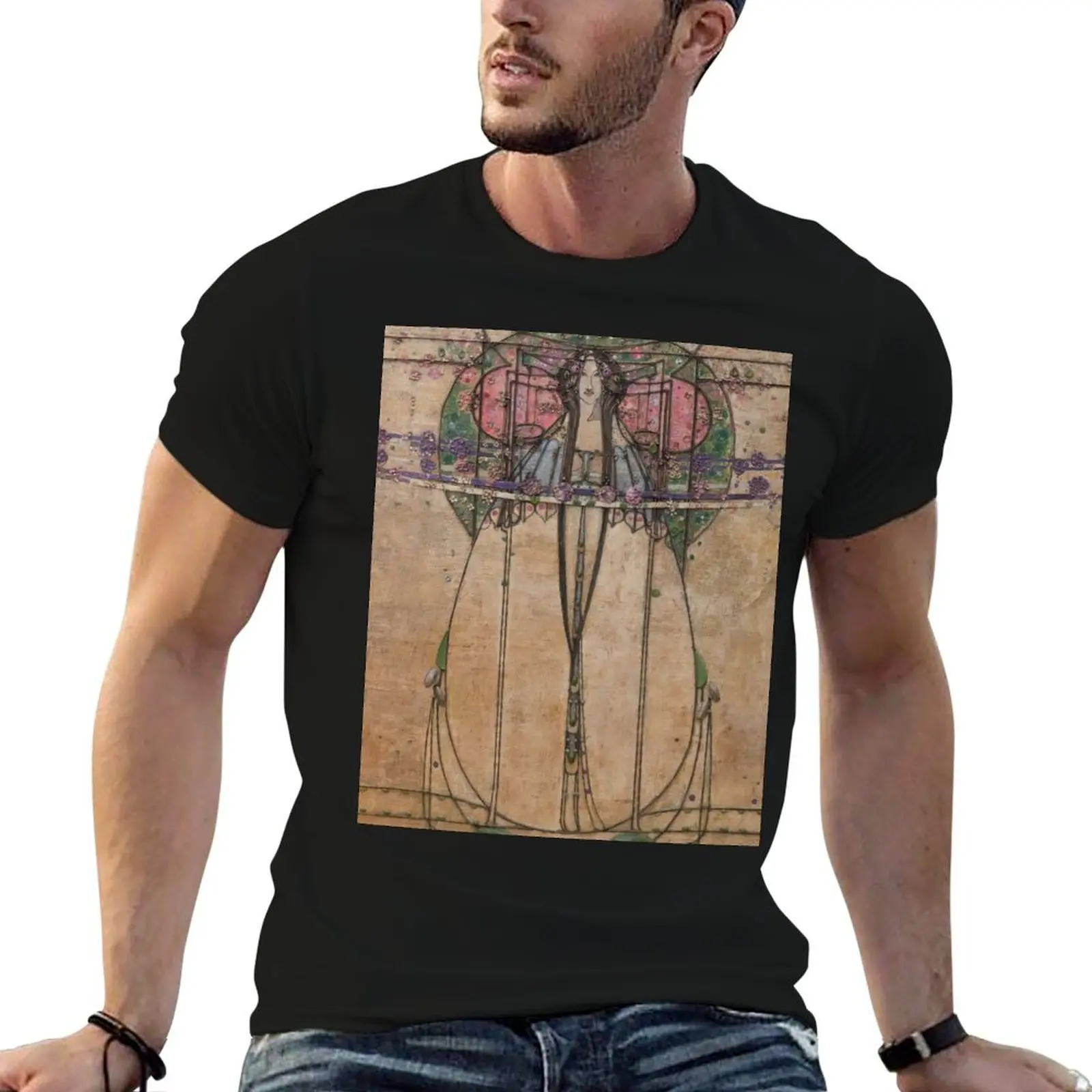 Charles Rennie Mackintosh T-Shirt kawaii clothes plus sizes summer top funny t shirts for men