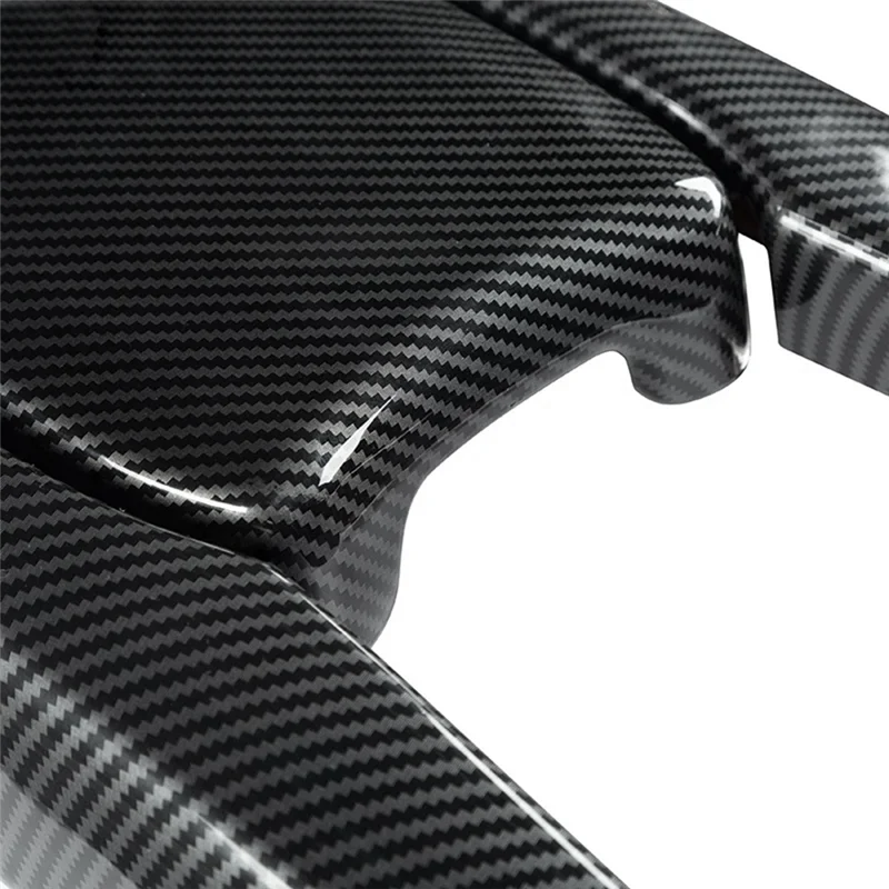 3 قطعة سيارة ABS ألياف الكربون مسند الذراع المركزي صندوق غطاء لوحة لهوندا سيفيك 2016- 2021 استبدال الملحقات