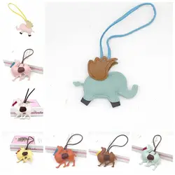 PU Leather Flying Wings Elephant Keychain Camel Car Keyring PU Leather Hanger Fashion Animal Bag Pendant Car Accessory