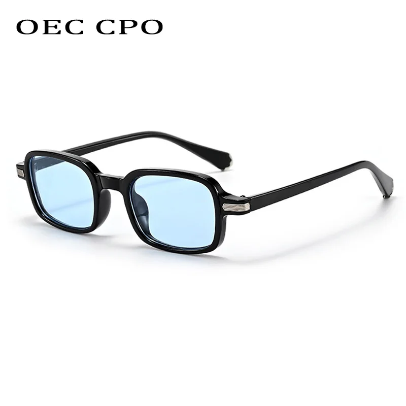 

OEC CPO Retro Black Rectangle Sunglasses Women Brand Designer Fashion Small Square Sun Glasses Female Shades UV400 Eyewear