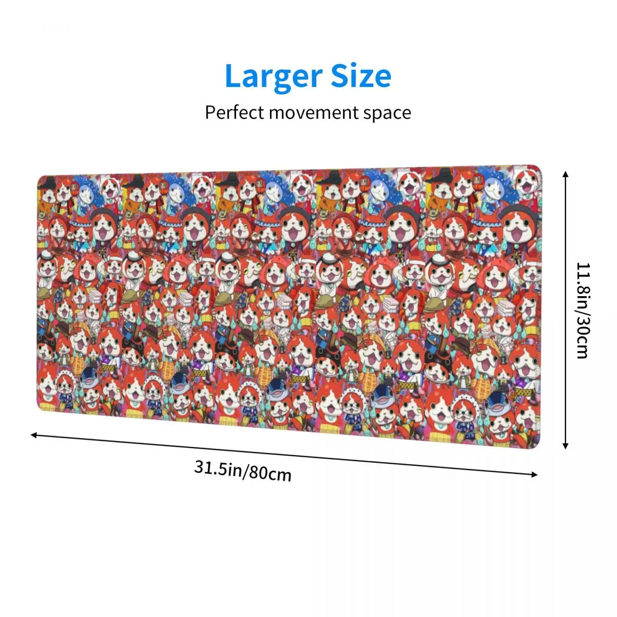 Large Mouse Pad Yokai Watch Jibanyan 2 Gamer PC Laptop Mats Keyboard Carpet Computer Gaming Office Accessories Desk Mat