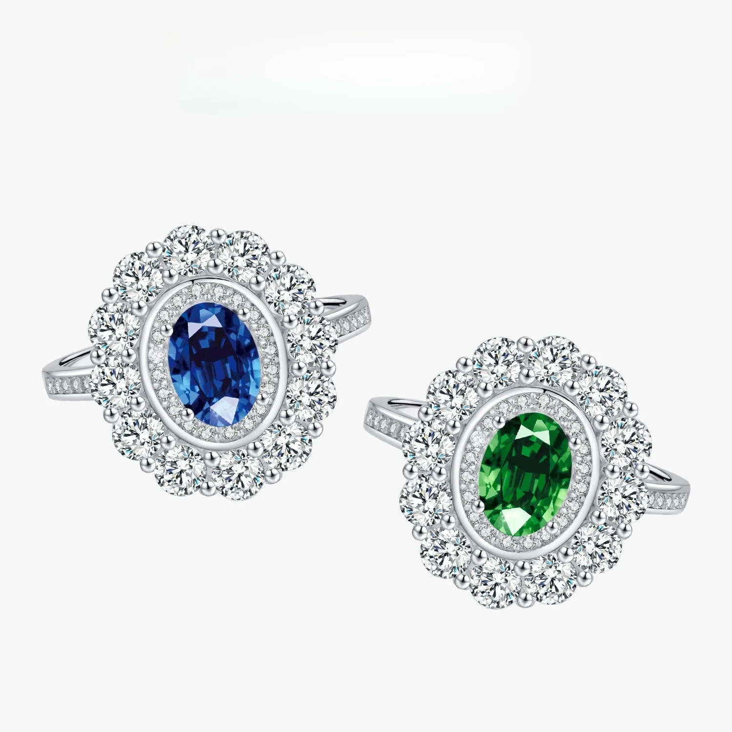 

Luxury 925 Sterling Silver Ring For Women Sparkling Oval Zirconia Charm Rings Classic Cocktail Party Wedding Jewelry Gifts