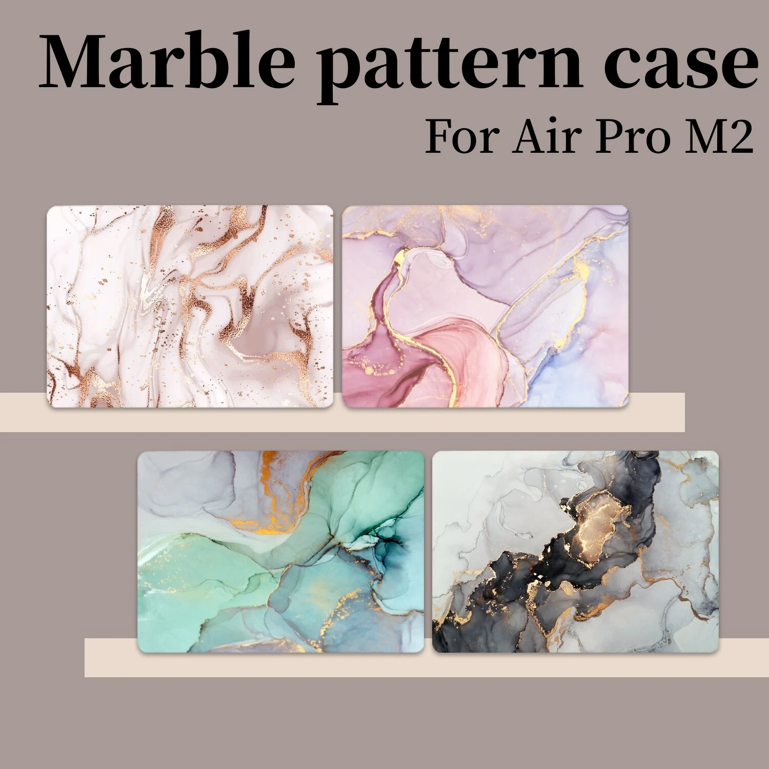 

For MacBook Air 13 inch Case A2681 M2 A2179 A2337 Marble Plastic Hard Cover for Air Pro 14 2023 M2 A2779 A2780 Retina 11 12 13.3