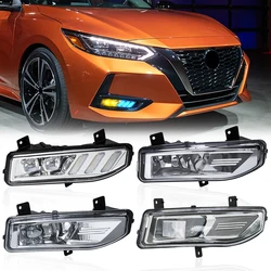 LED Fog lamp Daytime Running Light DRL For Nissan Sentra 2020 Xtrail Rogue Kicks 2017 2018 2019 2020 Qashqai 2019 2020 Headlight